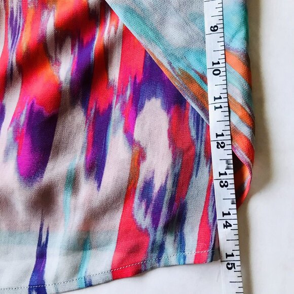 A/X ARMANI EXCHANGE Womens Size Small Sleeveless‎ WaterColor Print Top - Picture 6 of 7